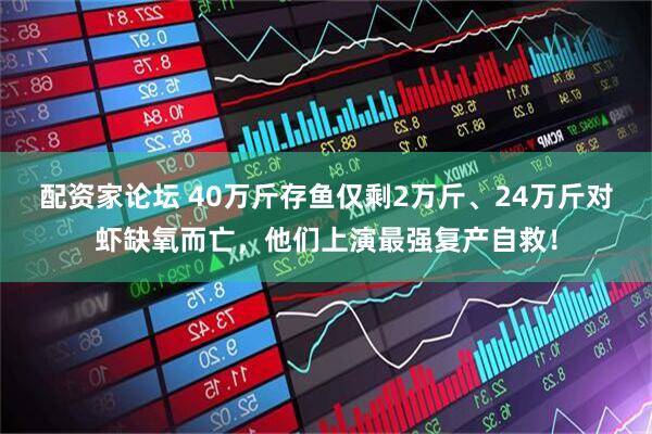 配资家论坛 40万斤存鱼仅剩2万斤、24万斤对虾缺氧而亡，他们上演最强复产自救！